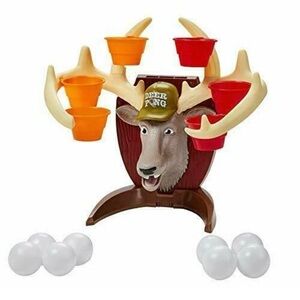 Hasbro Talking Deer Head Deer Pong Party Game 6 Cups 8 Balls 2020 NEW